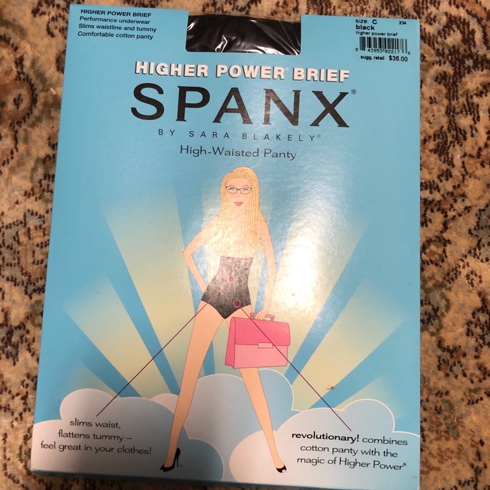 Spanx High Power, High Waisted Panty, Black Size C